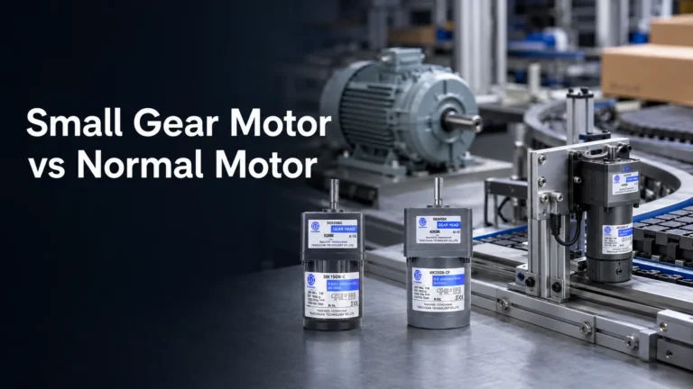 Small Gear Motor vs Normal Motor Key Differences