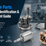 Gear motor parts identification and replacement guide cover showing industrial gear motor components