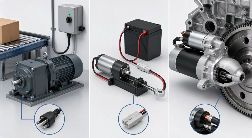 gear reduction motor voltage starter comparison