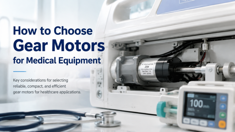 How to Choose Gear Motors for Medical Equipment: Noise, Precision & Safety Requirements